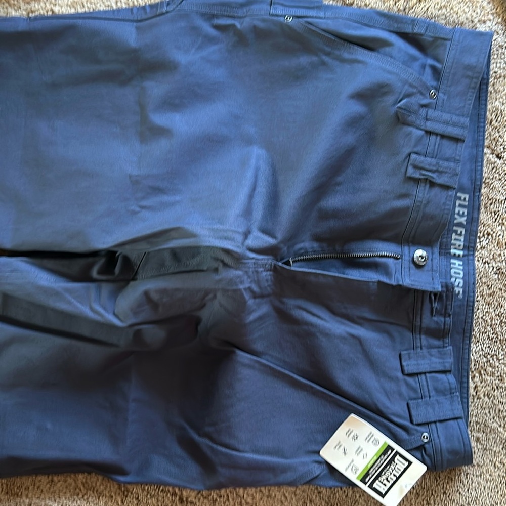 NWT Duluth trading fire hose pants 38x32 navy blue